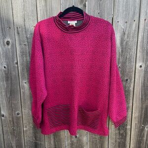 80's Pink Sweater Tunic Sweatshirt
